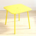 Cosco Novogratz Poolside Gossip Collection, June Outdoor/Indoor Square Dining Table, Yellow 88956YLW1E